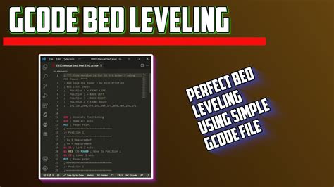 3d printer bed leveling gcode.